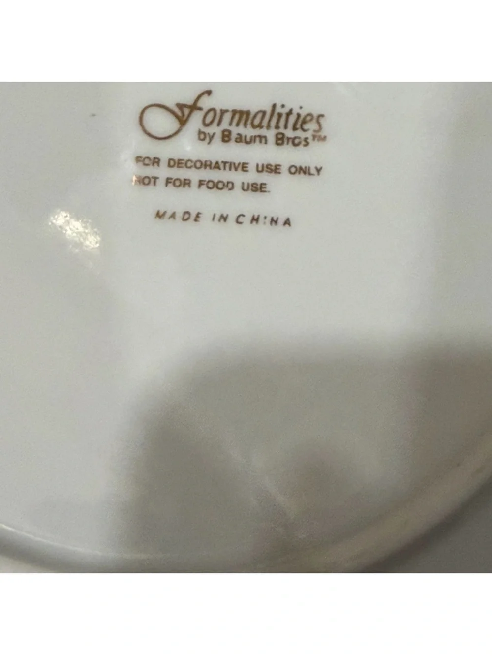 Formalities by Baum Bros Pansy Tea Set with Gold Accents 10 piece Set